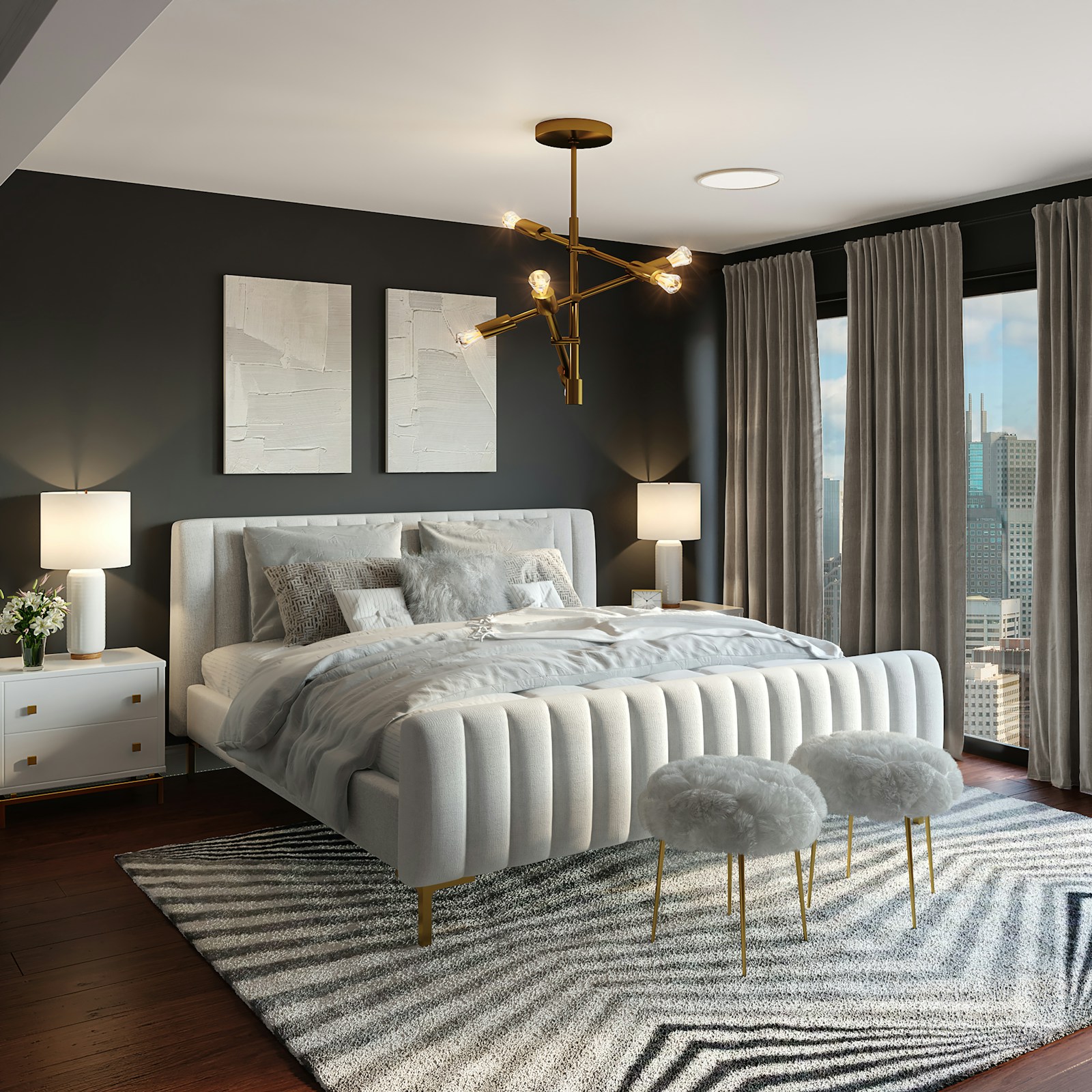 The art of a calmer bedroom.